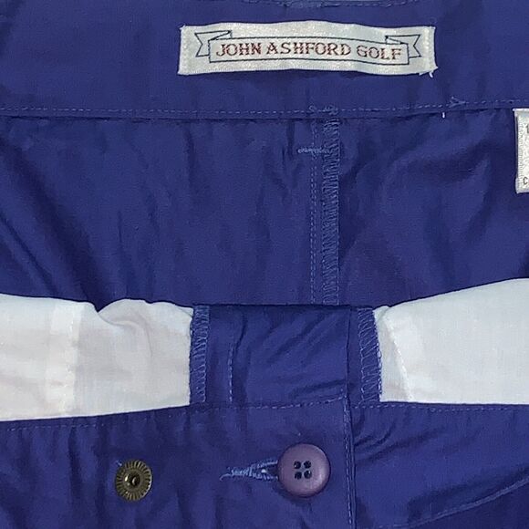 JOHN ASHFORD Golf Shorts Men Cotton Pleated Pockets Side Elastic Waist Large NEW - Picture 2 of 12